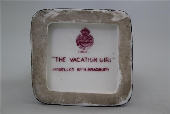 A Mintons figure The Vacation Girl, modelled by R. Bradbury, 17.5cm